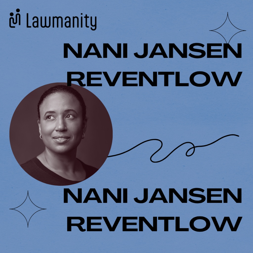 Podcast cover: Nani Jansen Reventlow Lawmanity Podcast