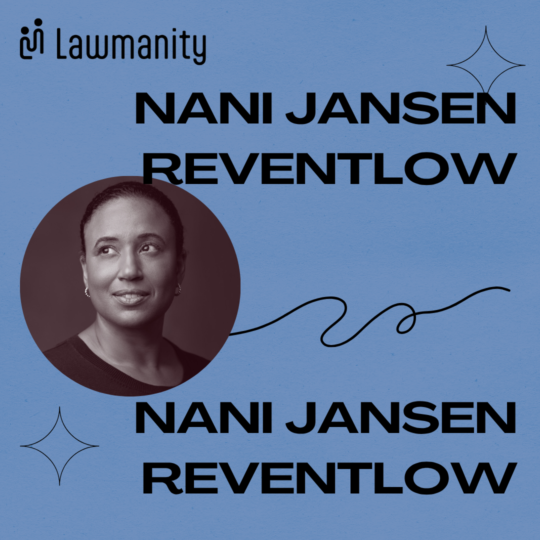 Podcast cover: Nani Jansen Reventlow Lawmanity Podcast